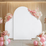 Maxbell 3Pcs Arch Backdrop Covers New Year Reception Anniversary Wedding Arch Covers White