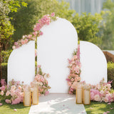 Maxbell 3Pcs Arch Backdrop Covers New Year Reception Anniversary Wedding Arch Covers White