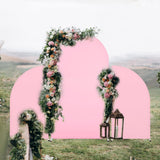 Maxbell 3Pcs Arch Backdrop Covers New Year Reception Anniversary Wedding Arch Covers Pink