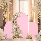 Maxbell 3Pcs Arch Backdrop Covers New Year Reception Anniversary Wedding Arch Covers Pink