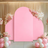 Maxbell 3Pcs Arch Backdrop Covers New Year Reception Anniversary Wedding Arch Covers Pink