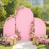 Maxbell 3Pcs Arch Backdrop Covers New Year Reception Anniversary Wedding Arch Covers Pink