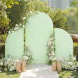 Maxbell 3Pcs Arch Backdrop Covers New Year Reception Anniversary Wedding Arch Covers Light Green