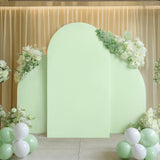 Maxbell 3Pcs Arch Backdrop Covers New Year Reception Anniversary Wedding Arch Covers Light Green