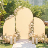 Maxbell 3Pcs Arch Backdrop Covers New Year Reception Anniversary Wedding Arch Covers Champagne