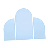 Maxbell 3Pcs Arch Backdrop Covers New Year Reception Anniversary Wedding Arch Covers Light Blue