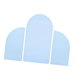 Maxbell 3Pcs Arch Backdrop Covers New Year Reception Anniversary Wedding Arch Covers Light Blue