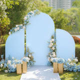 Maxbell 3Pcs Arch Backdrop Covers New Year Reception Anniversary Wedding Arch Covers Light Blue