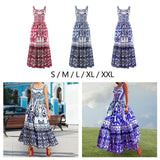 Maxbell Women Dress Gift Lady Beach Vacation Dress for Shopping Street Beach S Rose Red