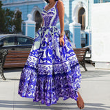 Maxbell Women Dress Gift Lady Beach Vacation Dress for Shopping Street Beach M Purple