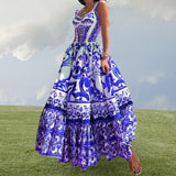 Maxbell Women Dress Gift Lady Beach Vacation Dress for Shopping Street Beach XL Purple