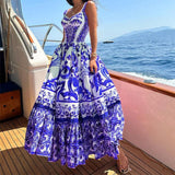 Maxbell Women Dress Gift Lady Beach Vacation Dress for Shopping Street Beach XL Purple