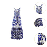 Maxbell Women Dress Gift Lady Beach Vacation Dress for Shopping Street Beach 2XL Purple