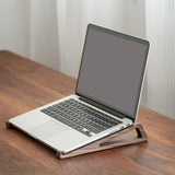 Maxbell 2x Wood Laptop Stand Universal Ergonomic Laptop Shelf for Travel Office Home