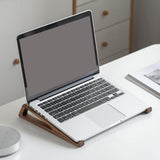 Maxbell 2x Wood Laptop Stand Universal Ergonomic Laptop Shelf for Travel Office Home