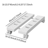 Maxbell Computer Host Stand Floor Cart Retractable Movable Host Rack for Home Office White