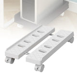 Maxbell Computer Host Stand Floor Cart Retractable Movable Host Rack for Home Office White