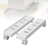 Maxbell Computer Host Stand Floor Cart Retractable Movable Host Rack for Home Office White