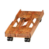 Maxbell Desktop CPU Rolling Stand Hollow Design Computer Case Stand for School Room Orange