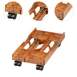 Maxbell Desktop CPU Rolling Stand Hollow Design Computer Case Stand for School Room Orange