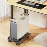 Maxbell Desktop CPU Rolling Stand Hollow Design Computer Case Stand for School Room Gray