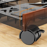 Maxbell Desktop CPU Rolling Stand Hollow Design Computer Case Stand for School Room Gray