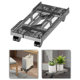 Maxbell Desktop CPU Rolling Stand Hollow Design Computer Case Stand for School Room Gray
