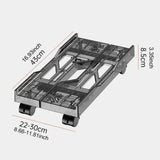 Maxbell Desktop CPU Rolling Stand Hollow Design Computer Case Stand for School Room Gray
