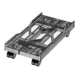 Maxbell Desktop CPU Rolling Stand Hollow Design Computer Case Stand for School Room Gray