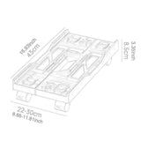 Maxbell Desktop CPU Rolling Stand Hollow Design Computer Case Stand for School Room White