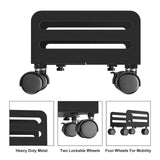 Maxbell Hollow Computer Case Holder Easy Installation Floor Cart Computer Host Stand