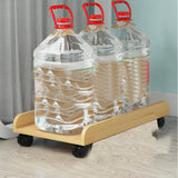 Maxbell Desktop CPU Wooden Rolling Stand Mobile CPU Stand for Under Desk Gaming Room