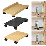 Maxbell Desktop CPU Wooden Rolling Stand Mobile CPU Stand for Under Desk Gaming Room