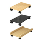 Maxbell Desktop CPU Wooden Rolling Stand Mobile CPU Stand for Under Desk Gaming Room