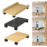 Maxbell Desktop CPU Wooden Rolling Stand Mobile CPU Stand for Under Desk Gaming Room