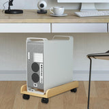 Maxbell Desktop CPU Wooden Rolling Stand Mobile CPU Stand for Under Desk Gaming Room