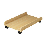 Maxbell Desktop CPU Wooden Rolling Stand Mobile CPU Stand for Under Desk Gaming Room
