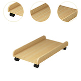 Maxbell Desktop CPU Wooden Rolling Stand Mobile CPU Stand for Under Desk Gaming Room