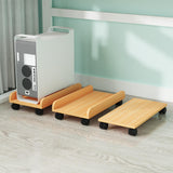 Maxbell Desktop CPU Wooden Rolling Stand Mobile CPU Stand for Under Desk Gaming Room