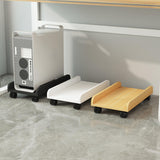 Maxbell Desktop CPU Wooden Rolling Stand Mobile CPU Stand for Under Desk Gaming Room