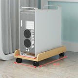 Maxbell Desktop CPU Wooden Rolling Stand Mobile CPU Stand for Under Desk Gaming Room