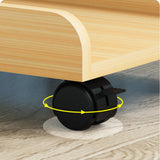 Maxbell Desktop CPU Wooden Rolling Stand Mobile CPU Stand for Under Desk Gaming Room