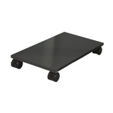 Maxbell Desktop CPU Wooden Rolling Stand PC Holder Cart for Under Desk Gaming School Black