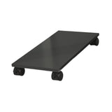 Maxbell Desktop CPU Wooden Rolling Stand PC Holder Cart for Under Desk Gaming School Black
