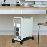 Maxbell Desktop CPU Wooden Rolling Stand PC Holder Cart for Under Desk Gaming School Black