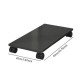 Maxbell Desktop CPU Wooden Rolling Stand PC Holder Cart for Under Desk Gaming School Black