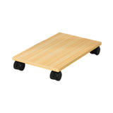 Maxbell Desktop CPU Wooden Rolling Stand PC Holder Cart for Under Desk Gaming School Wood