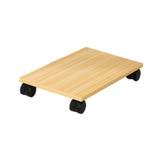 Maxbell Desktop CPU Wooden Rolling Stand PC Holder Cart for Under Desk Gaming School Wood