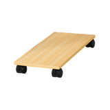 Maxbell Desktop CPU Wooden Rolling Stand PC Holder Cart for Under Desk Gaming School Wood
