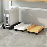 Maxbell Desktop CPU Wooden Rolling Stand PC Holder Cart for Under Desk Gaming School Wood